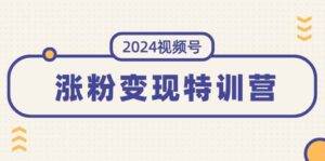 （11779期）2024视频号-涨粉变现特训营：一站式打造稳定视频号涨粉变现模式（10节）-安稳项目网-网上创业赚钱首码项目发布推广平台-首码网