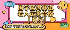 国学蓝海赋能赛道，零基础学习，手把手教学独一份新手小白月入1W+【揭秘】-安稳项目网-网上创业赚钱首码项目发布推广平台-首码网