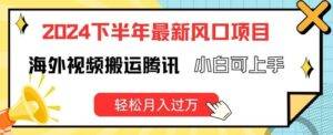 2024下半年最新风口项自，海外视频搬运腾讯，小白可上手，轻松月入过万【揭秘】-安稳项目网-网上创业赚钱首码项目发布推广平台-首码网