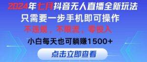 （11756期）2024年七月抖音无人直播全新玩法，只需一部手机即可操作，小白每天也可...-安稳项目网-网上创业赚钱首码项目发布推广平台-首码网