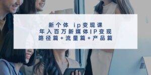 新个体ip变现课，年入百万新媒体IP变现，路径篇+流量篇+产品篇-安稳项目网-网上创业赚钱首码项目发布推广平台-首码网