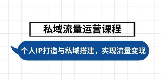 私域流量运营课程，个人IP打造与私域搭建，助力学员实现流量变现-安稳项目网-网上创业赚钱首码项目发布推广平台-首码网