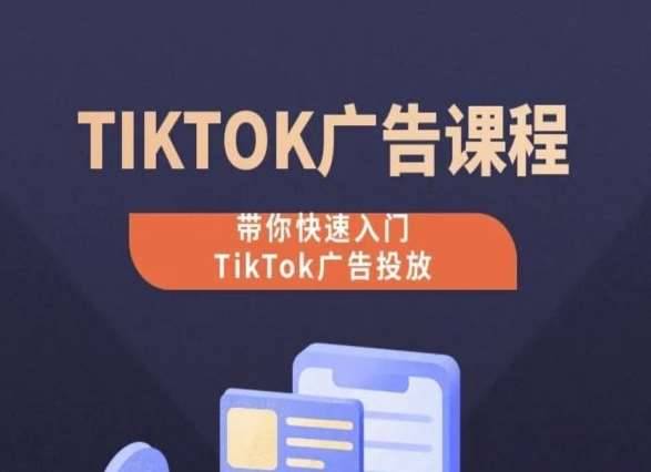 TikTok广告投放课程，从0-1实操课，带你快速入门TikTok广告投放-安稳项目网-网上创业赚钱首码项目发布推广平台-首码网