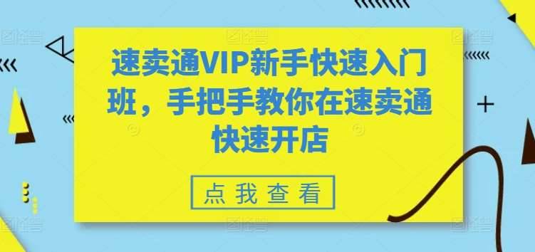 速卖通VIP新手快速入门班，手把手教你在速卖通快速开店-安稳项目网-网上创业赚钱首码项目发布推广平台-首码网