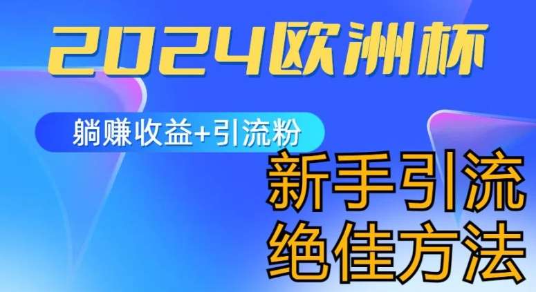 2024欧洲杯风口的玩法及实现收益躺赚+引流粉丝的方法，新手小白绝佳项目【揭秘】-安稳项目网-网上创业赚钱首码项目发布推广平台-首码网