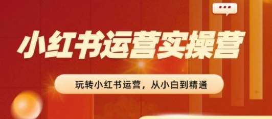 2024小红书运营实操营，​从入门到精通，完成从0~1~100-安稳项目网-网上创业赚钱首码项目发布推广平台-首码网