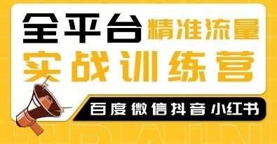 全平台精准流量实战训练营，百度微信抖音小红书SEO引流教程-安稳项目网-网上创业赚钱首码项目发布推广平台-首码网