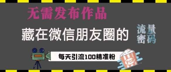 藏在微信朋友圈的流量密码，无需发布作品，单日引流100+精准创业粉【揭秘】-安稳项目网-网上创业赚钱首码项目发布推广平台-首码网