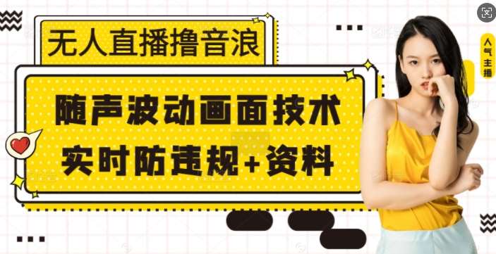 无人直播撸音浪+随声波动画面技术+实时防违规+资料【揭秘】-安稳项目网-网上创业赚钱首码项目发布推广平台-首码网