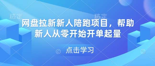 网盘拉新新人陪跑项目，帮助新人从零开始开单起量-安稳项目网-网上创业赚钱首码项目发布推广平台-首码网