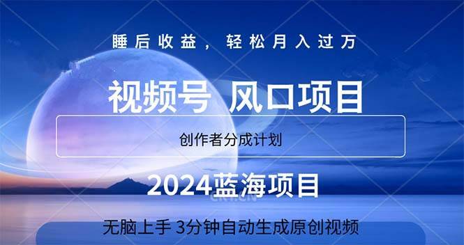 （11388期）2024蓝海项目，3分钟自动生成视频，月入过万-安稳项目网-网上创业赚钱首码项目发布推广平台-首码网