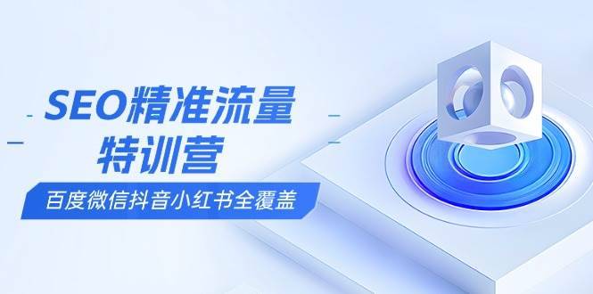 （13851期）SEO精准流量特训营，百度微信抖音小红书全覆盖，带你搞懂搜索优化核心技巧-安稳项目网-网上创业赚钱首码项目发布推广平台-首码网